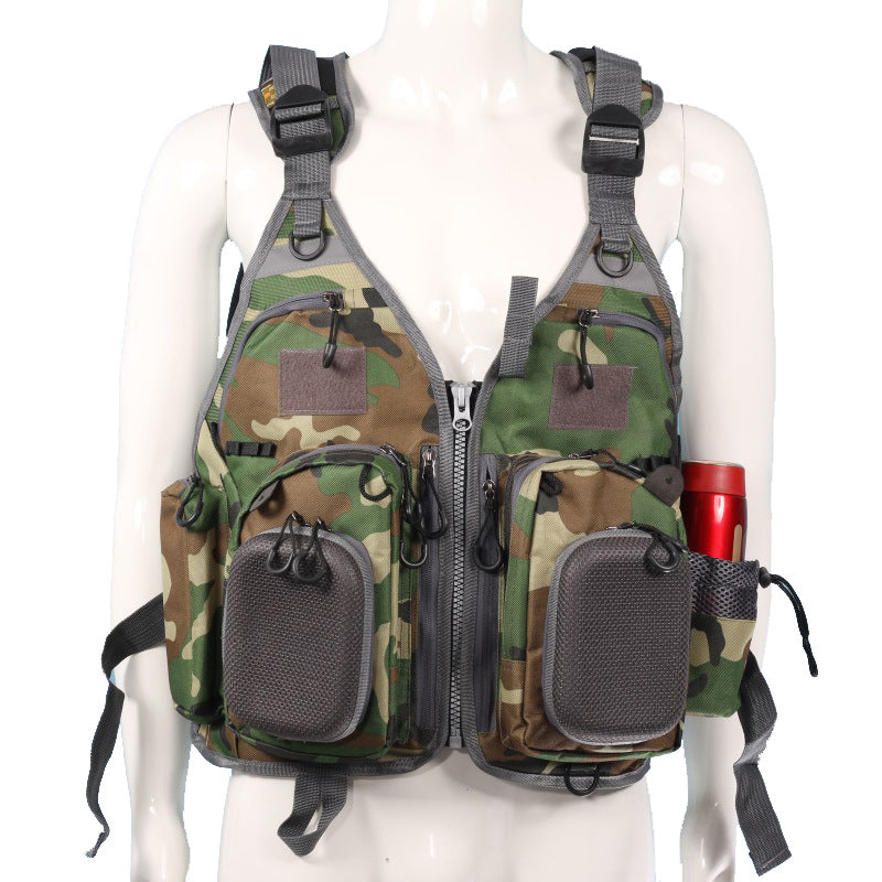 Fishing Leisure Vest Waistcoat Vest Fly Fishing Detachable Sea Fishing Daily Adventure Fishing Multi-pocket Function