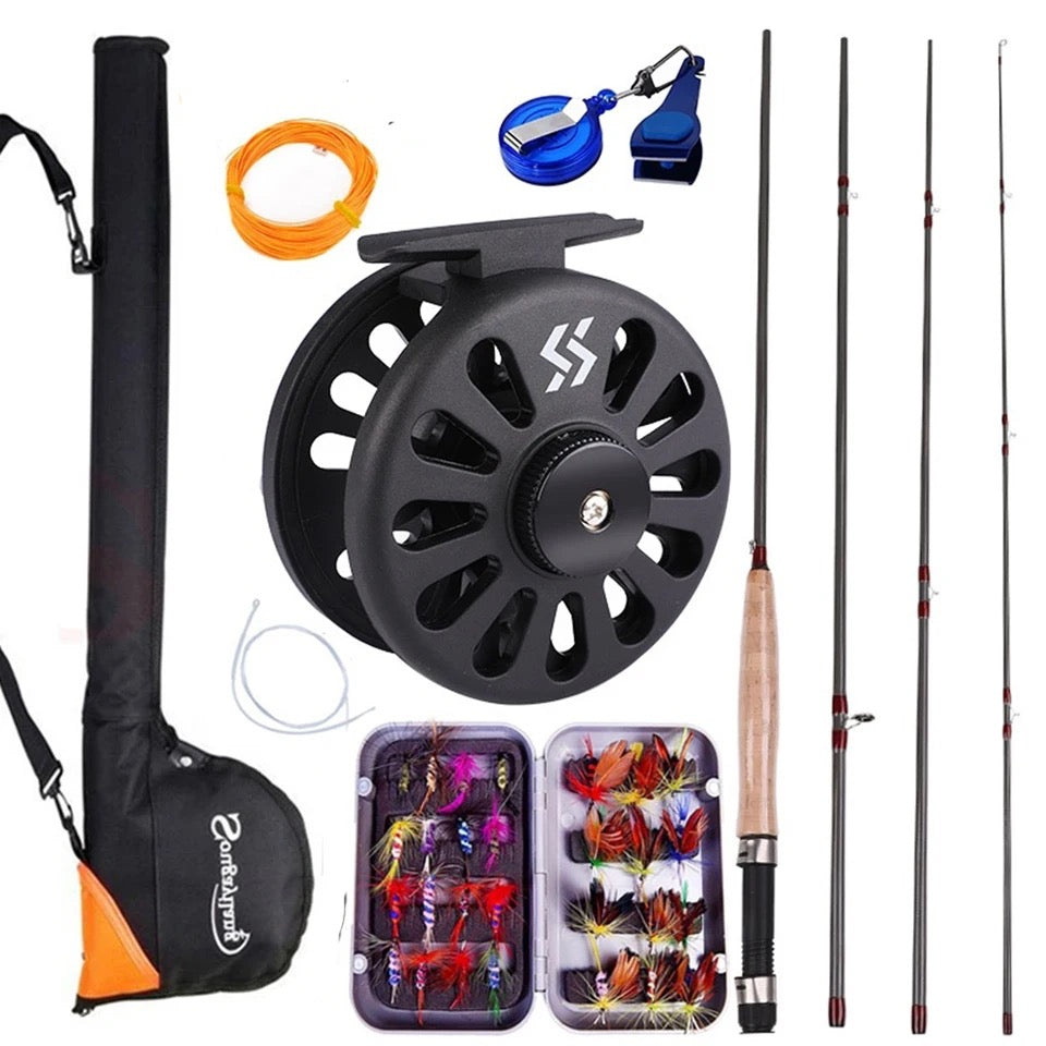Sougayialng Fly Fishing Rod Set 2.7M 8.86FT #5/6 Fly Rod and Fly Reel with Fishing Bag Line Accessories